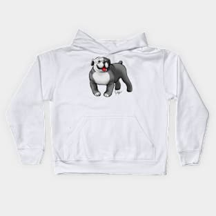 Dog - English Bulldog - Black and White Kids Hoodie